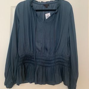 Business Attire Dark Blue Blouse